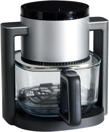 NEWBULIG 4.7Qt Glass Air Fryer, 10 in 1 Air Fryers with Timer, 105 to 395°F Wider Temperature, 360° Visibility, Dishwasher Safe, Roast Bake Dehydrate Reheat, Nonstick & Easy-Clean Basket, 1300W