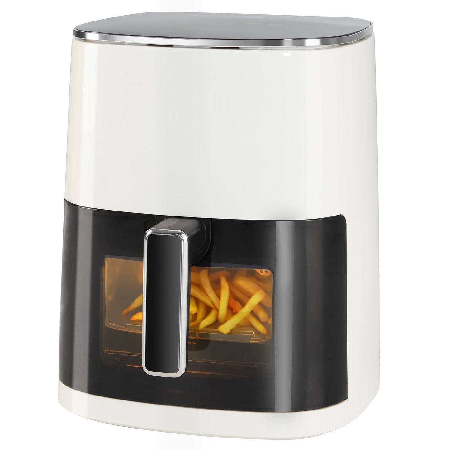 OLIXIS 4.7Qt Glass Air Fryer, Non Toxic Air Fryer with 10 Preset Cook Modes, 395°F Rapid Air Crispy Technology, Roast Bake Dehydrate Reheat, Nonstick & Easy-Clean Basket, 1300W