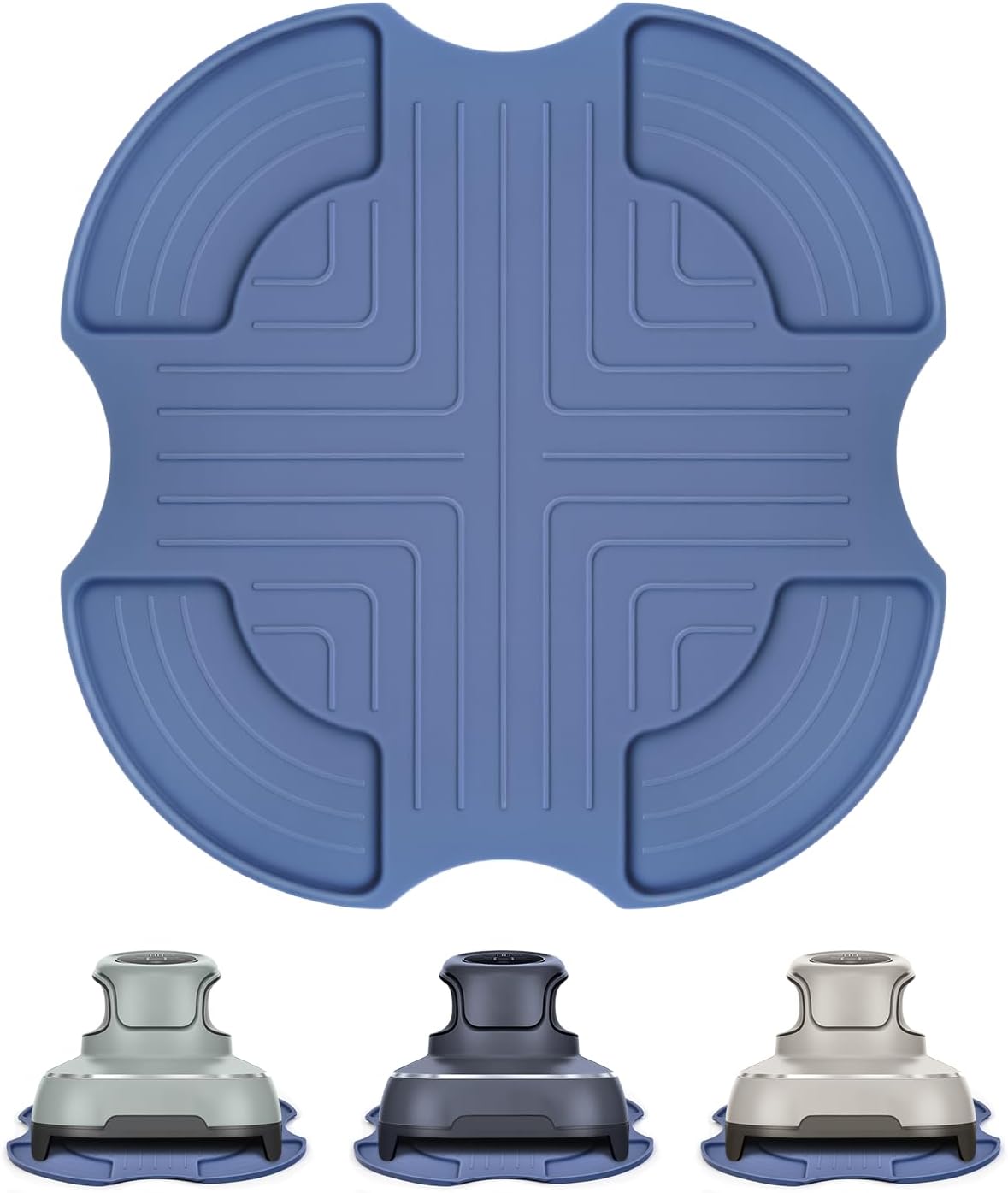 Silicone Heat-Resistant Mat for Ninja Crispi Glass Air Fryer | Reusable Fireproof Heat Resistance Hot Pad | Anti-Slip Kitchen Countertop Protector | Compatible with FN101GY/FN101SG/FN101ST, Blue