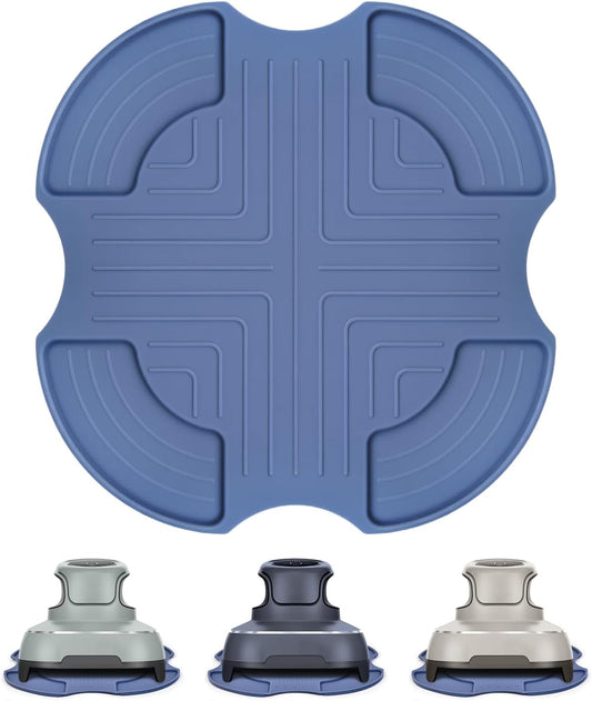Silicone Heat-Resistant Mat for Ninja Crispi Glass Air Fryer | Reusable Fireproof Heat Resistance Hot Pad | Anti-Slip Kitchen Countertop Protector | Compatible with FN101GY/FN101SG/FN101ST, Blue