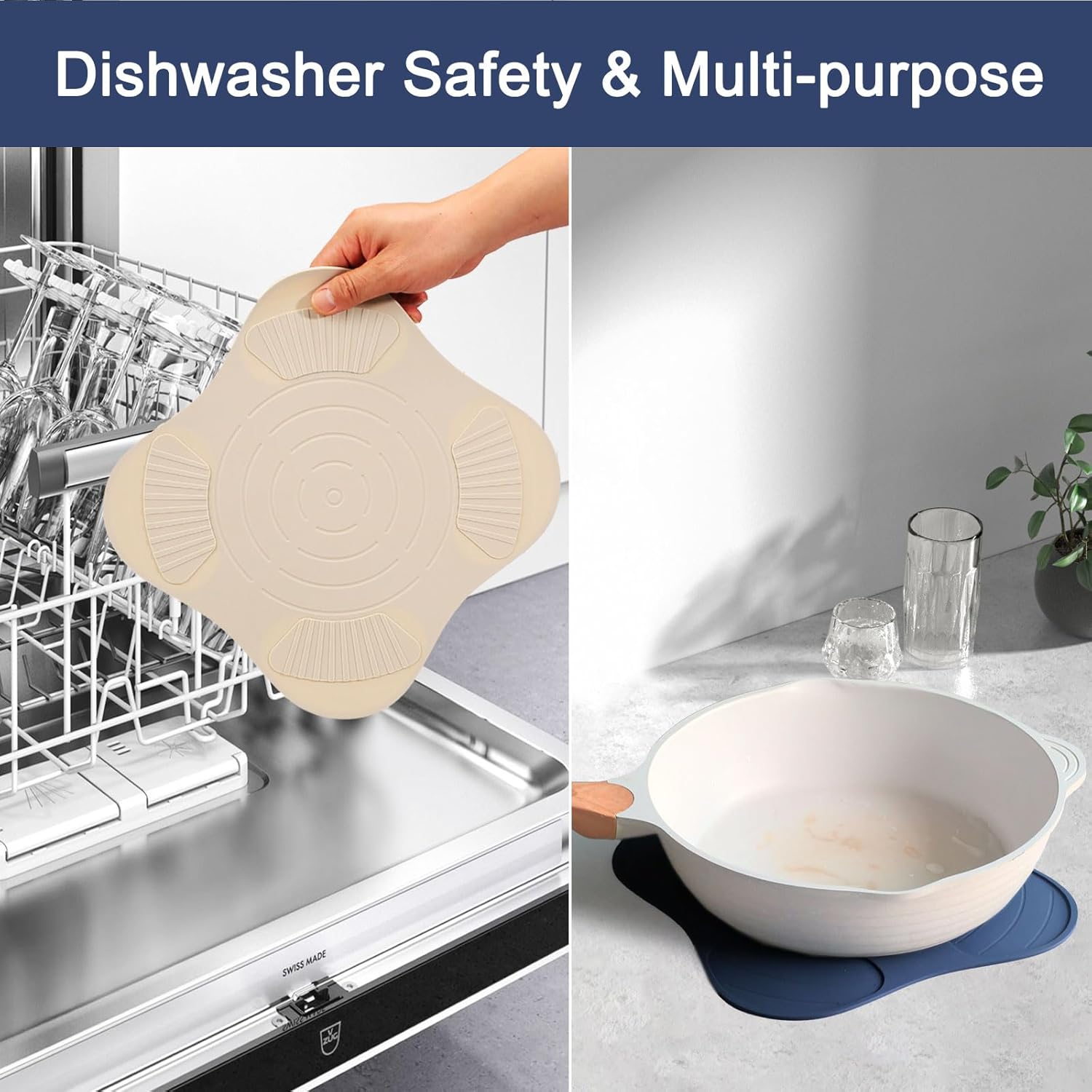Air Fryer Trivets Silicone for Ninja Crispi, Hot Pads for Ninja Crispi Airfryer Accessories, Versatile Kitchen Countertop Potholders Suitable for Fondue Mats and Spoon Rests
