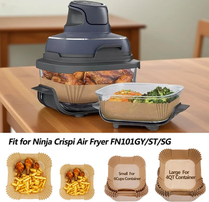 300PCS Air Fryer Liners disposable for Ninja Crispi,Air Fryer Accessories for Ninja Crispi 4-in-1 Portable Glass Cooking System,Suitable for Ninja Crispi Containers