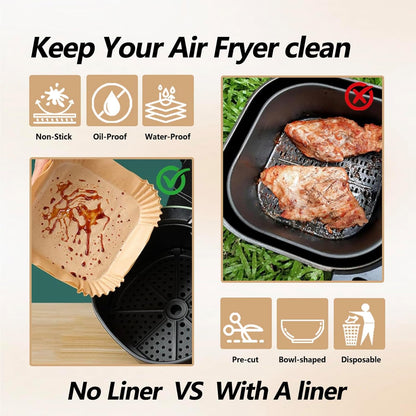 300PCS Air Fryer Liners disposable for Ninja Crispi,Air Fryer Accessories for Ninja Crispi 4-in-1 Portable Glass Cooking System,Suitable for Ninja Crispi Containers