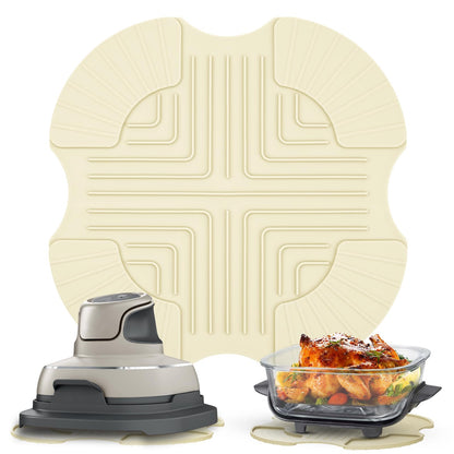 2 PCS Air Fryer Trivets Silicone and Splatter Shield for Ninja Crispi,Heat Resistant Mat for Air Fryer for Air Fryer Accessories,for Ninja Combi Accessories Kitchen Air Fryer Trivet(Dark Blue&Black)