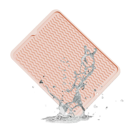 ZLR Silicone Dish Drying Mat & Heat Resistant Trivet (12" x 16") - Waterproof Counter Protector for Air Fryer, Coffee Maker - Non-Slip, BPA Free Kitchen Pad, Easy Clean Dishwasher Safe (Green)