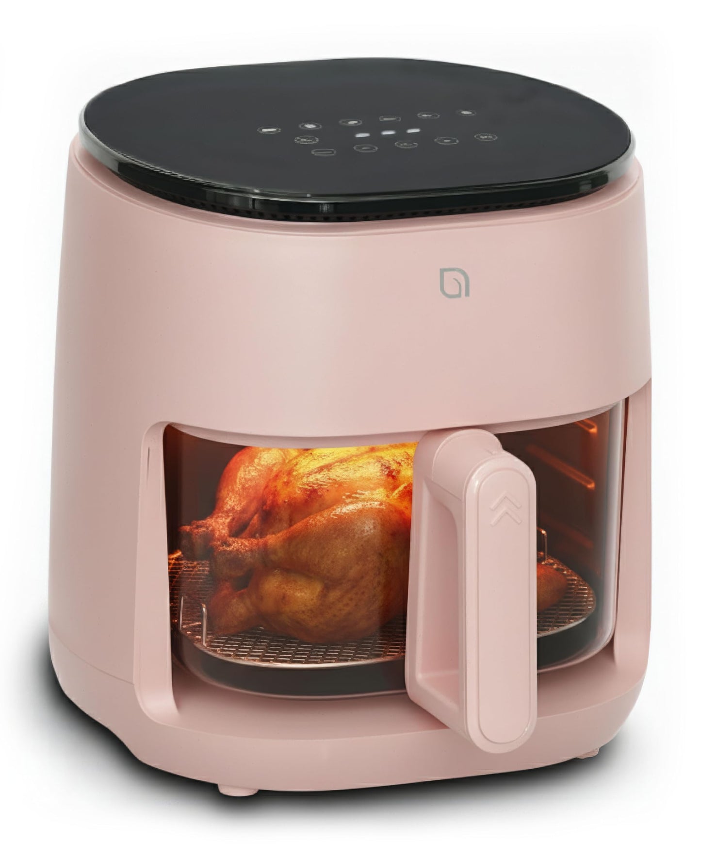WILLOW Eco Series 6 in 1 Air Fryer with Glass Basket, 5 Quart Non Toxic Air Fryer w Digital Display, 430°F Max Temp, Preheat & Keep Warm Function, Compact + Dishwasher Safe Glass Airfryer - WHITE