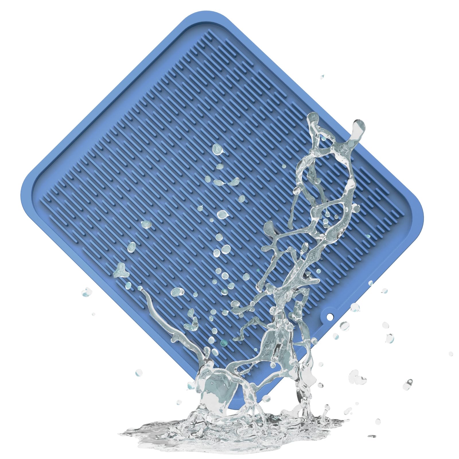 ZLR Silicone Dish Drying Mat & Heat Resistant Trivet (12" x 16") - Waterproof Counter Protector for Air Fryer, Coffee Maker - Non-Slip, BPA Free Kitchen Pad, Easy Clean Dishwasher Safe (Green)