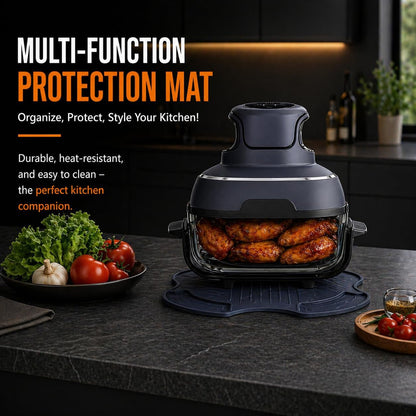Tailored Ninja Crispi PowerPod Silicone Trivet – Hot Pads for Ninja Crispi Glass Air Fryer Accessories, Heat-Resistant, Non-Slip, Protection for Countertop, Fit Ninja FN101GY | FN101SG | FN101ST