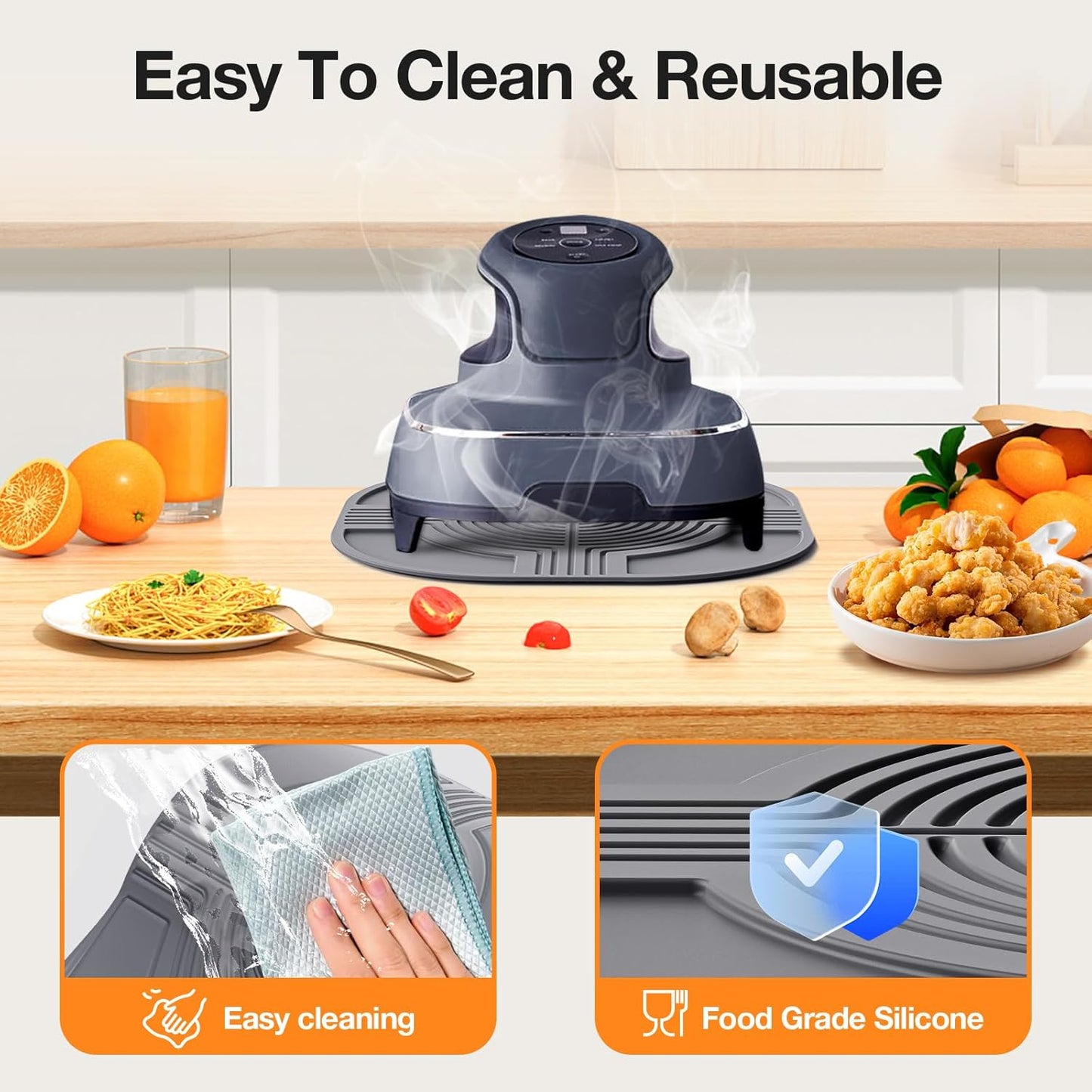 Air Fryer Trivets Silicone Mat for Ninja Crispi-Ninja Crispi accessories for Portable Glass Air Fryer Cooking System Holder, Multipurpose Hot Pads Compatible Hot Dishes,Pot,Bowl,Teapot,Hot Pot Holder