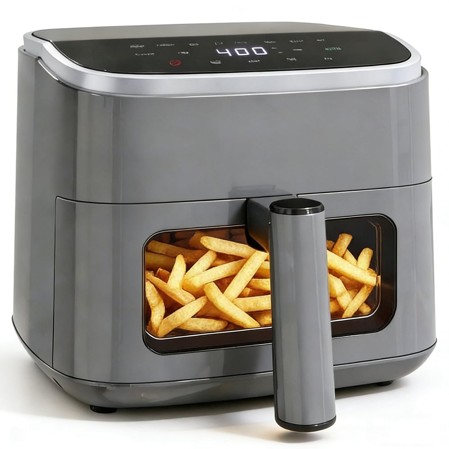 HealSmart 10-in-1 Glass Air Fryer, 4.7QT Non-Toxic Healthy Air Fryer with Rapid Air Crisping Technology, Versatile Functions for Bake, Roast, Dehydrate & Reheat, Nonstick & Dishwasher Safe Design