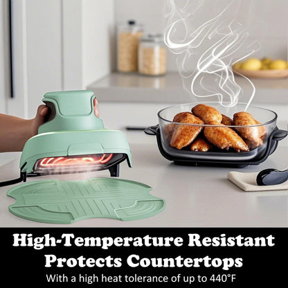 Tailored Ninja Crispi PowerPod Silicone Trivet – Hot Pads for Ninja Crispi Glass Air Fryer Accessories, Heat-Resistant, Non-Slip, Protection for Countertop, Fit Ninja FN101GY | FN101SG | FN101ST