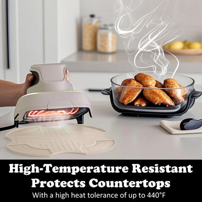 Tailored Ninja Crispi PowerPod Silicone Trivet – Hot Pads for Ninja Crispi Glass Air Fryer Accessories, Heat-Resistant, Non-Slip, Protection for Countertop, Fit Ninja FN101GY | FN101SG | FN101ST