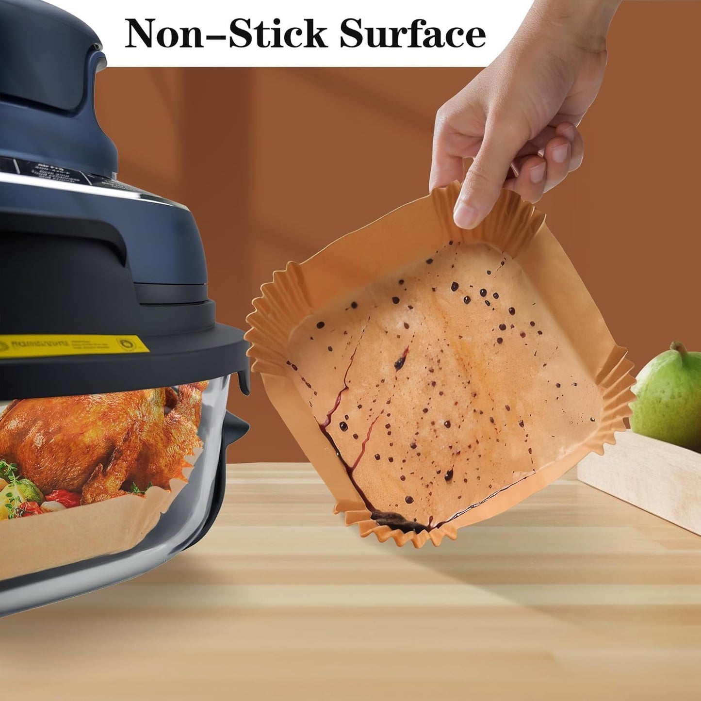 260pcs Air Fryer Liners disposable for Ninja Crispi, Parchment Paper Sheets Air Fryer Accessories for Ninja Glass Portable Cooking System