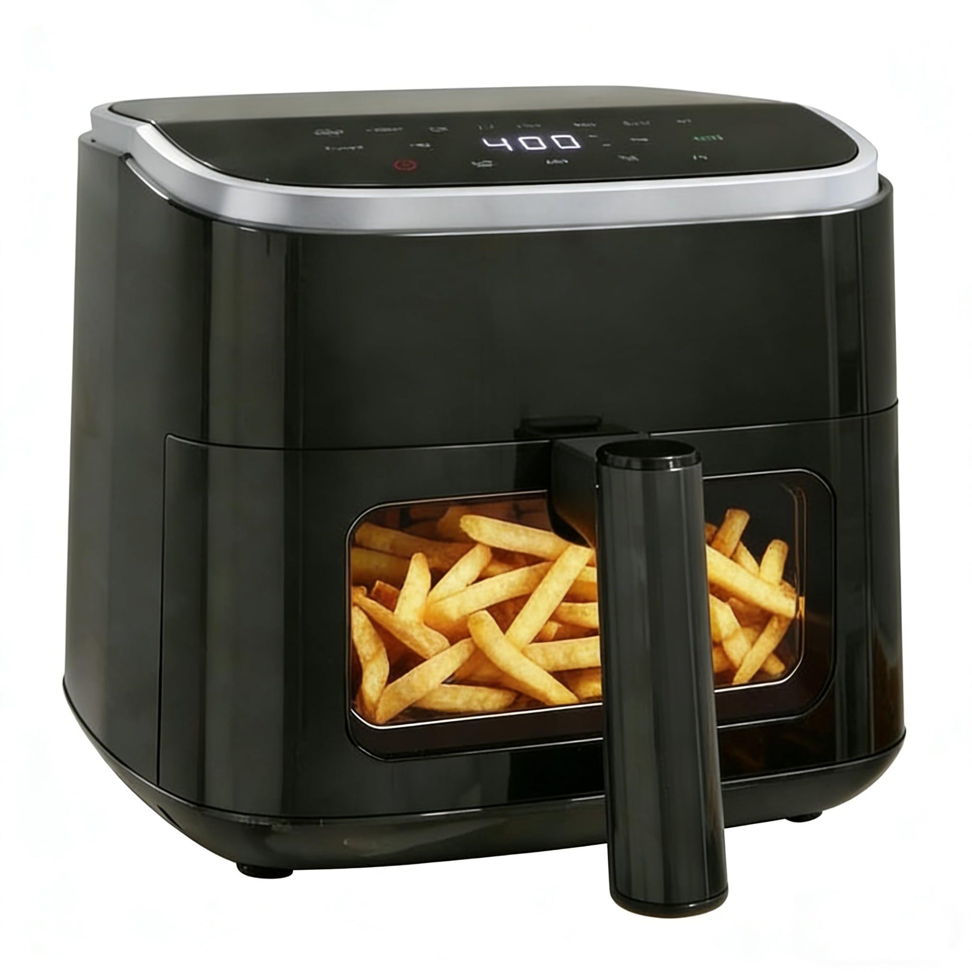HealSmart 10-in-1 Glass Air Fryer, 4.7QT Non-Toxic Healthy Air Fryer with Rapid Air Crisping Technology, Versatile Functions for Bake, Roast, Dehydrate & Reheat, Nonstick & Dishwasher Safe Design