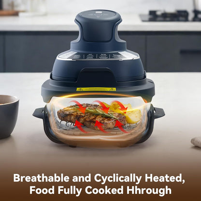 2PCS Crisper Stainless Steel Rack Compatible with Ninja Glass Air Fryer, Air Fryer Accessories for Ninja Crispi Air Fryer FN101 Ninja Crispi Pro Air Fryer AS101
