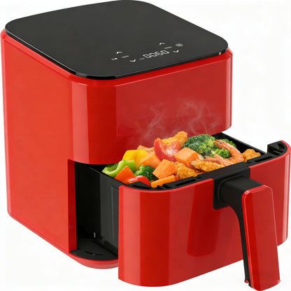 HealSmart 10-in-1 Glass Air Fryer, 4.7QT Non-Toxic Healthy Air Fryer with Rapid Air Crisping Technology, Versatile Functions for Bake, Roast, Dehydrate & Reheat, Nonstick & Dishwasher Safe Design