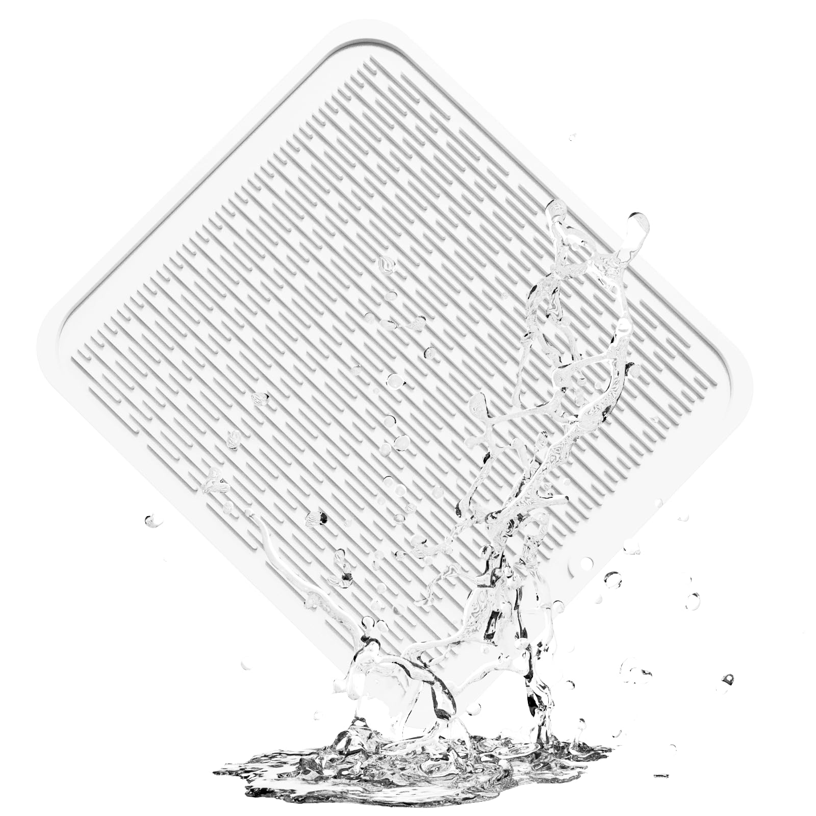 ZLR Silicone Dish Drying Mat & Heat Resistant Trivet (12" x 16") - Waterproof Counter Protector for Air Fryer, Coffee Maker - Non-Slip, BPA Free Kitchen Pad, Easy Clean Dishwasher Safe (Green)