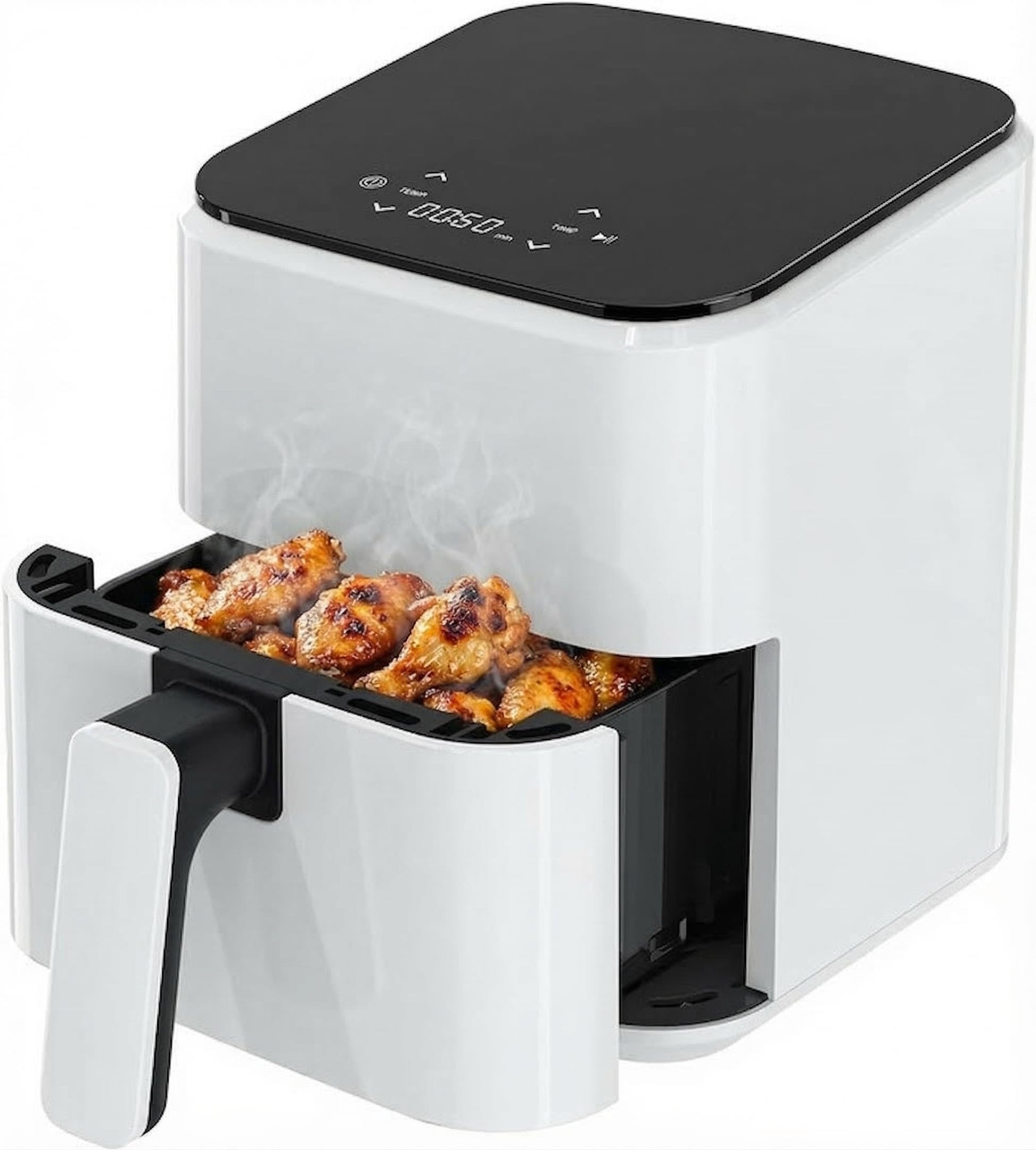 HealSmart 10-in-1 Glass Air Fryer, 4.7QT Non-Toxic Healthy Air Fryer with Rapid Air Crisping Technology, Versatile Functions for Bake, Roast, Dehydrate & Reheat, Nonstick & Dishwasher Safe Design