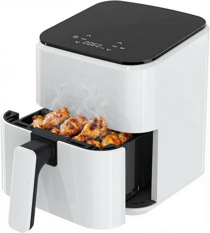 HealSmart 10-in-1 Glass Air Fryer, 4.7QT Non-Toxic Healthy Air Fryer with Rapid Air Crisping Technology, Versatile Functions for Bake, Roast, Dehydrate & Reheat, Nonstick & Dishwasher Safe Design