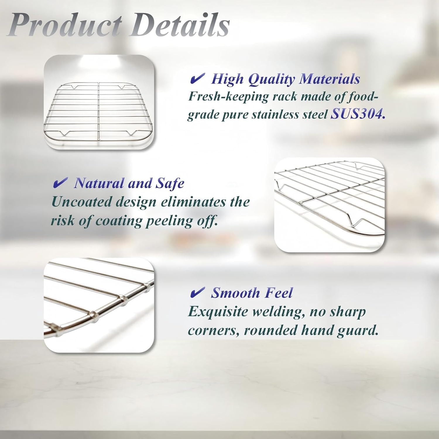 2PCS Crisper Racks Compatible with Ninja Crispi Air Fryer AS101/FN090/FN091/FN100/FN101/FN103 2.5QT, 4QT & 6-CUP Glass, Food Grade 18/8 Stainless Steel, Dishwasher Safe, Silver