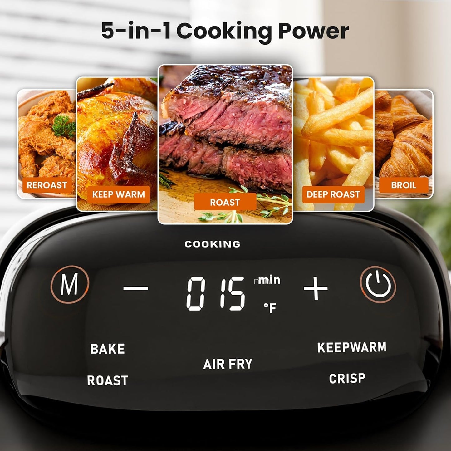 Kismile Glass Air Fryer, Upgraded 5-in-1 Portable Air Fryer with Dual Glass Bowls, 4.7QT & 2.6QT Containers & Lids, Adjustable Temp & Time, Freezer & Dishwasher Safe, Bake, Air Fry, Keep Warm & Crisp