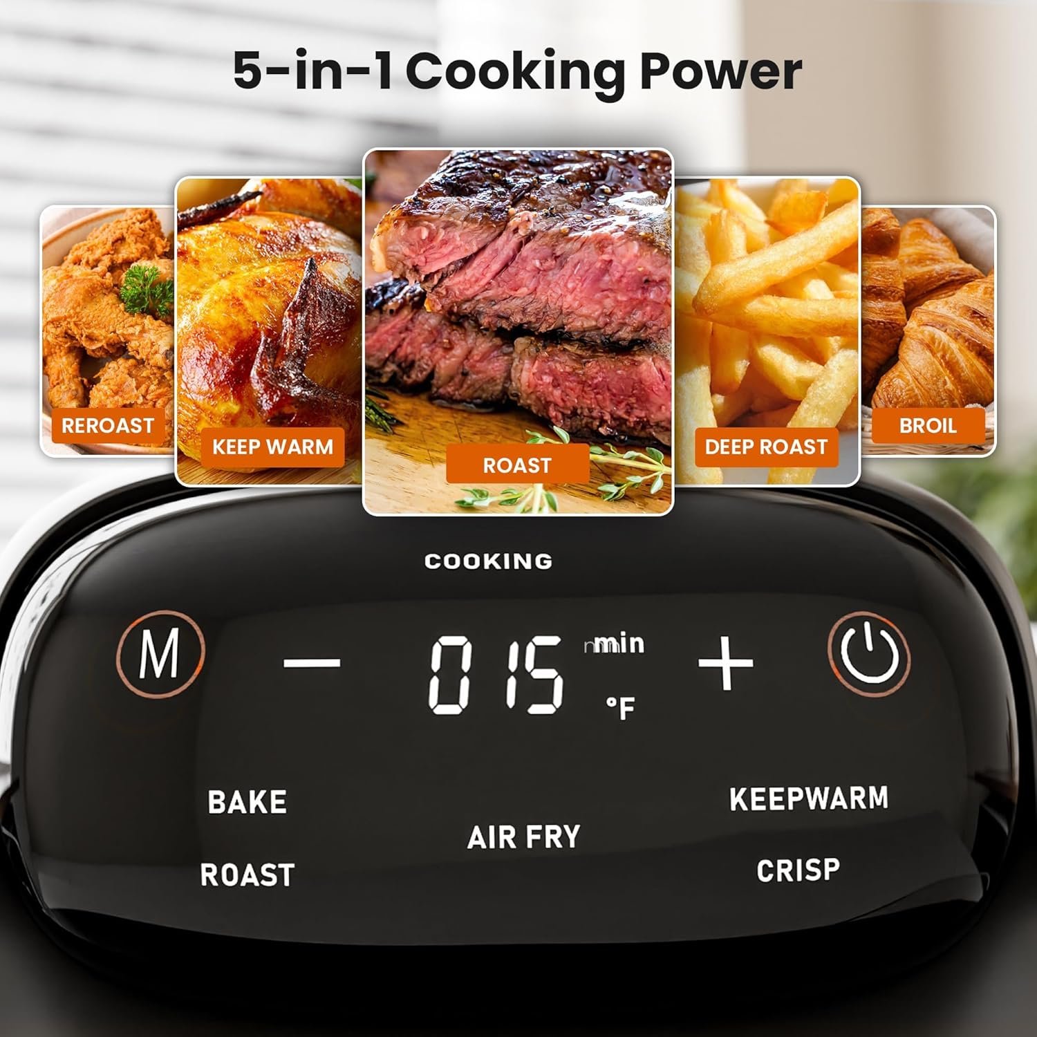 Kismile Glass Air Fryer, Upgraded 5-in-1 Portable Air Fryer with Dual Glass Bowls, 4.7QT & 2.6QT Containers & Lids, Adjustable Temp & Time, Freezer & Dishwasher Safe, Bake, Air Fry, Keep Warm & Crisp