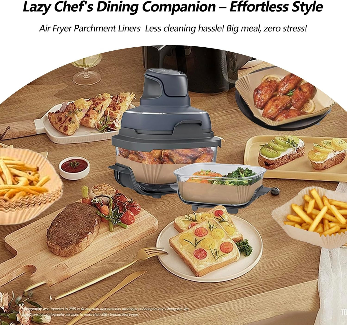 300PCS Air Fryer Liners disposable for Ninja Crispi,Air Fryer Accessories for Ninja Crispi 4-in-1 Portable Glass Cooking System,Suitable for Ninja Crispi Containers