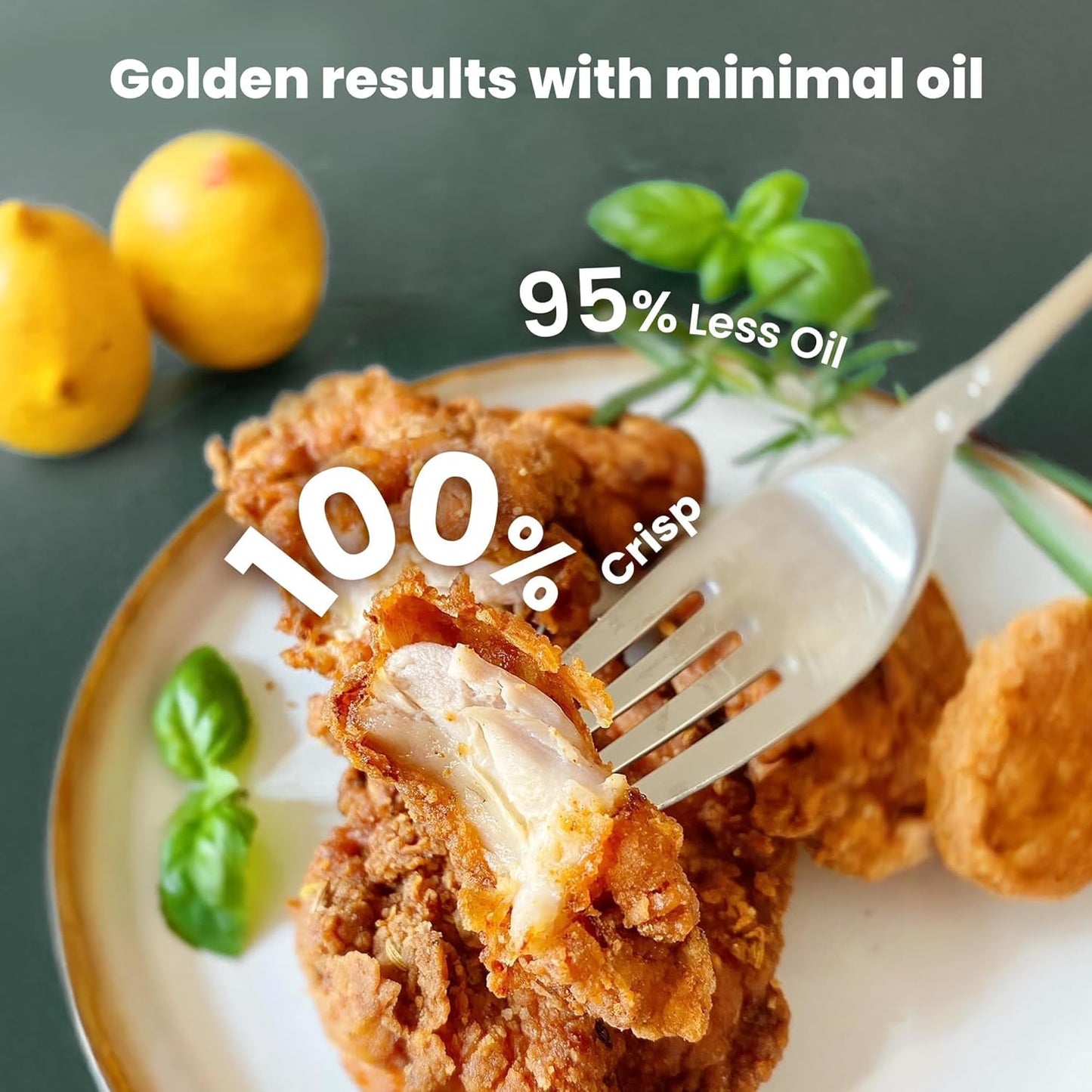 Kismile Glass Air Fryer, Upgraded 5-in-1 Portable Air Fryer with Dual Glass Bowls, 4.7QT & 2.6QT Containers & Lids, Adjustable Temp & Time, Freezer & Dishwasher Safe, Bake, Air Fry, Keep Warm & Crisp
